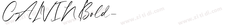 CALVIN Bold字体转换